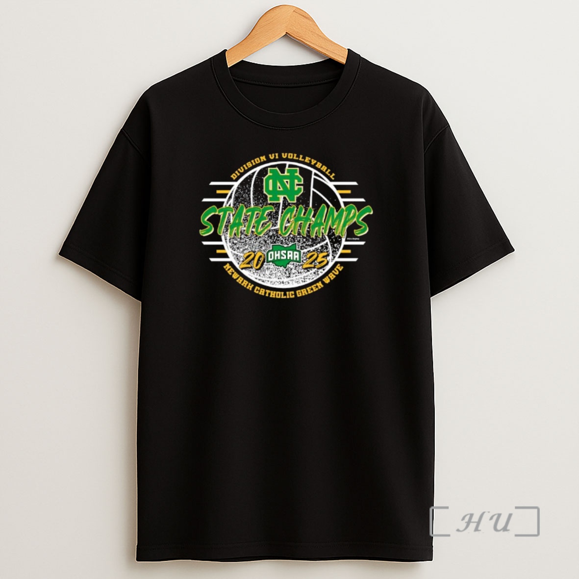 Officials Newark Catholic Green Wave 2025 Ohsaa Volleyball Division 6 State Champions Ornaments Premium Shirt Sweatshirt Tee