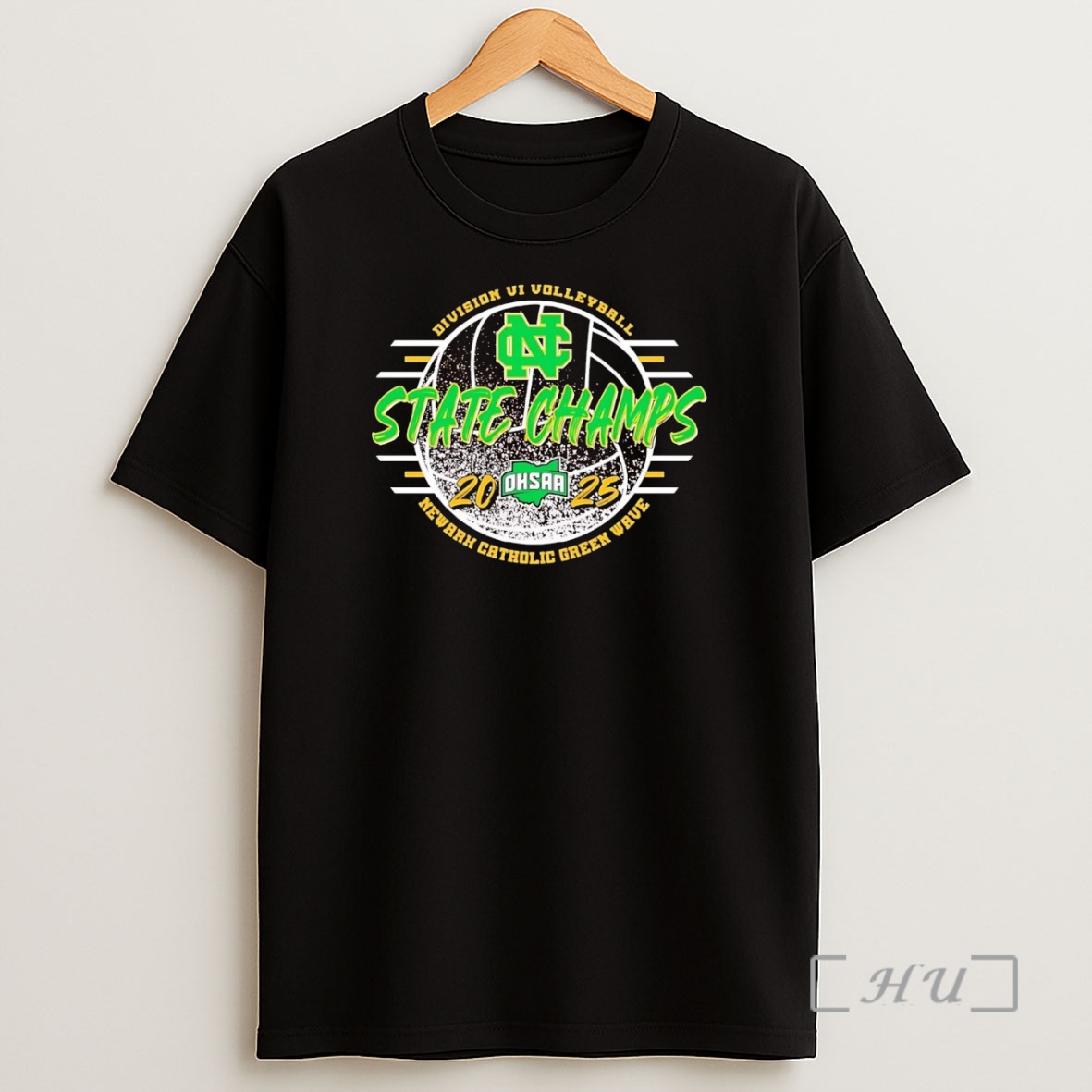 Officials Newark Catholic Green Wave Ohsaa Division Vi Volleyball State Champions 2025 Premium Shirt Sweatshirt Tee