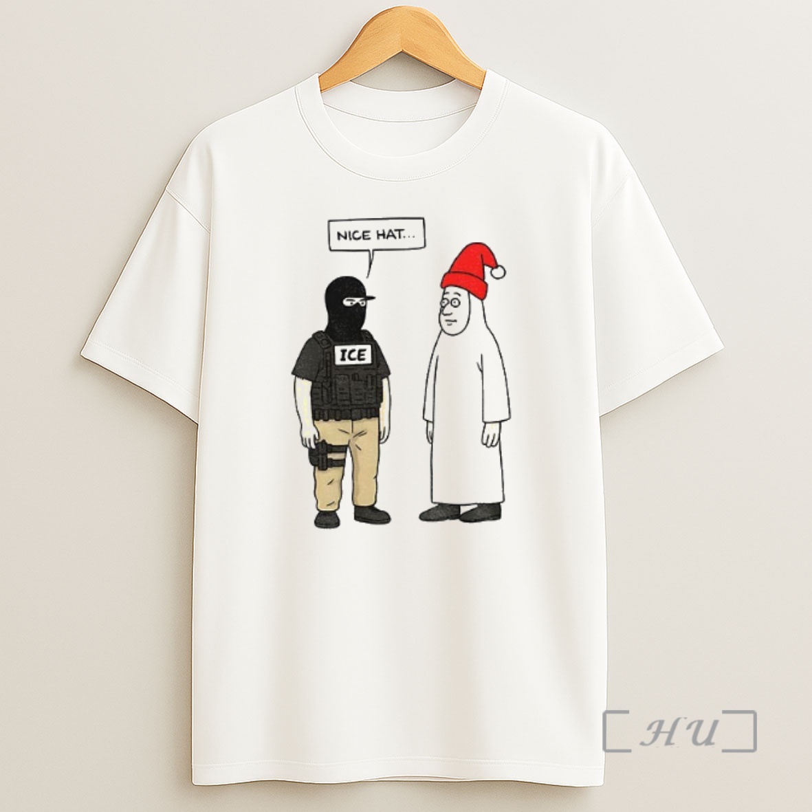 Officials Nice Hat Cartoon Funny Abolish Ice Anti Fascist Christmas Premium Shirt Sweatshirt Tee