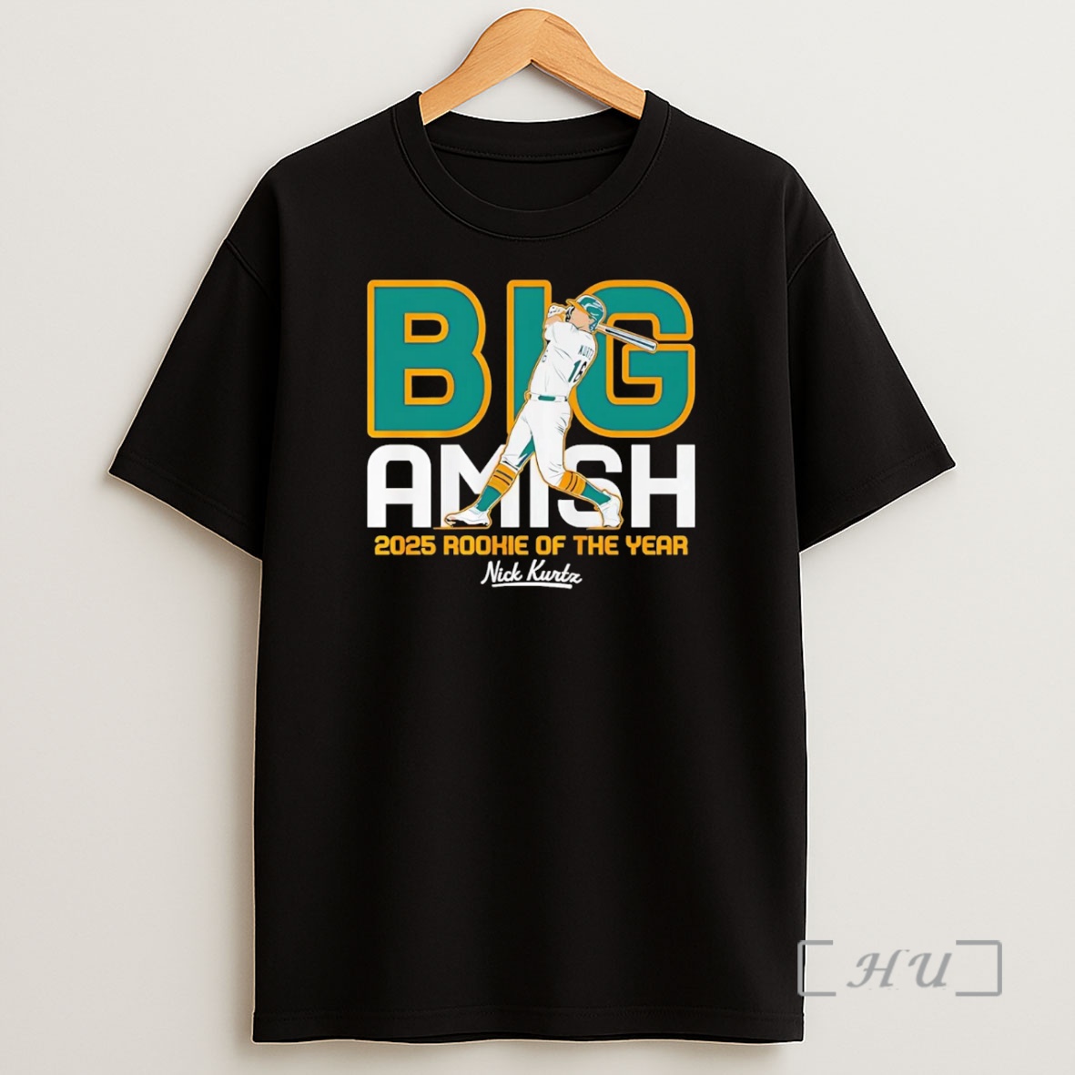 Officials Nick Kurtz Big Amish 2025 Rookie Of The Year Oakland Athletics Premium Shirt Sweatshirt Tee