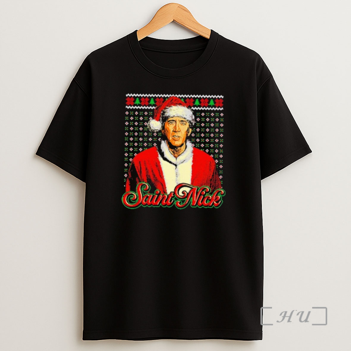 Officials Nicolas Cage Santa Saint Nick Ugly Christmas Premium Shirt Sweatshirt Tee