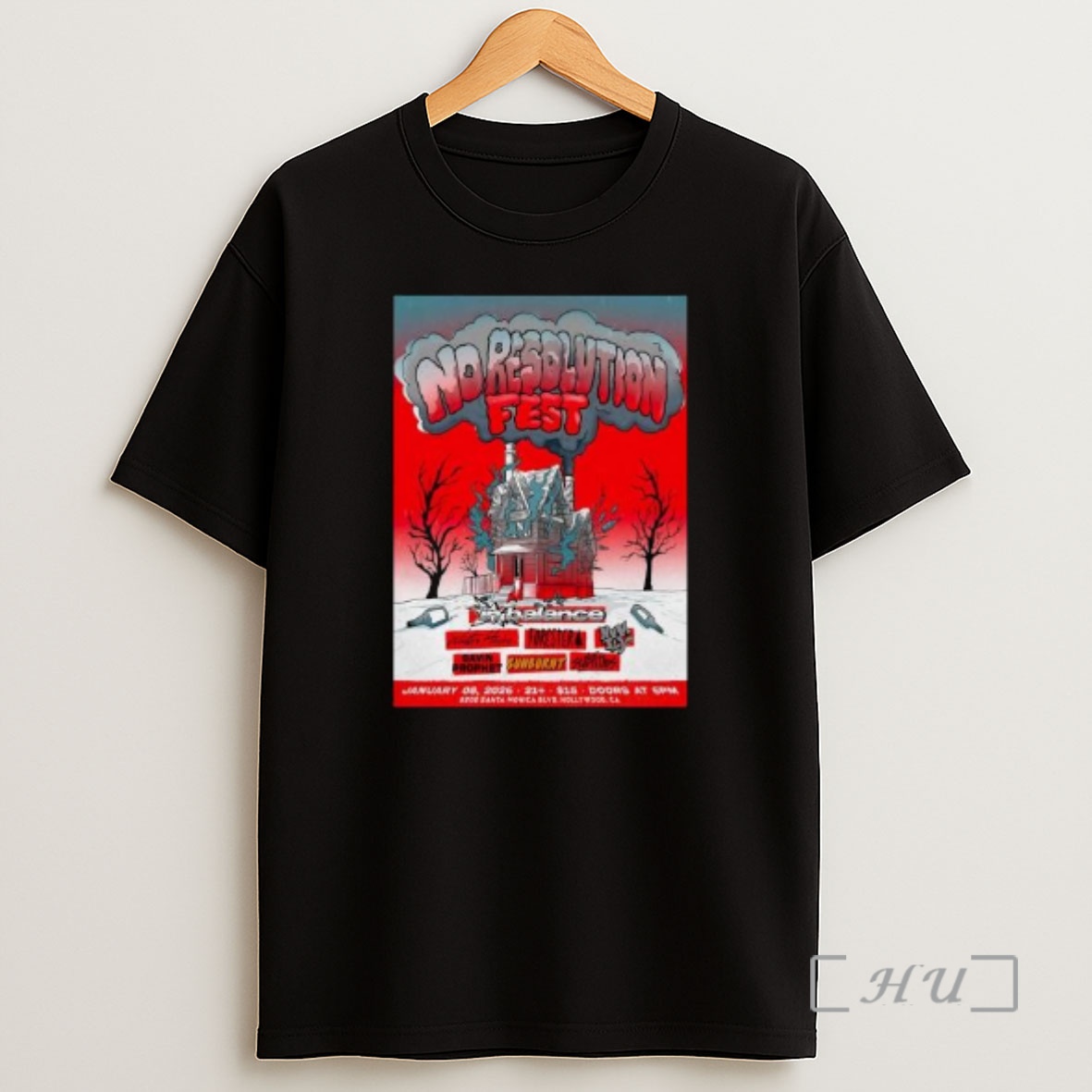 Officials No Resolution Fest Jan 8 2026 Knucklehead Hollywood In Los Angeles Ca Circle Black Premium Shirt Sweatshirt Tee