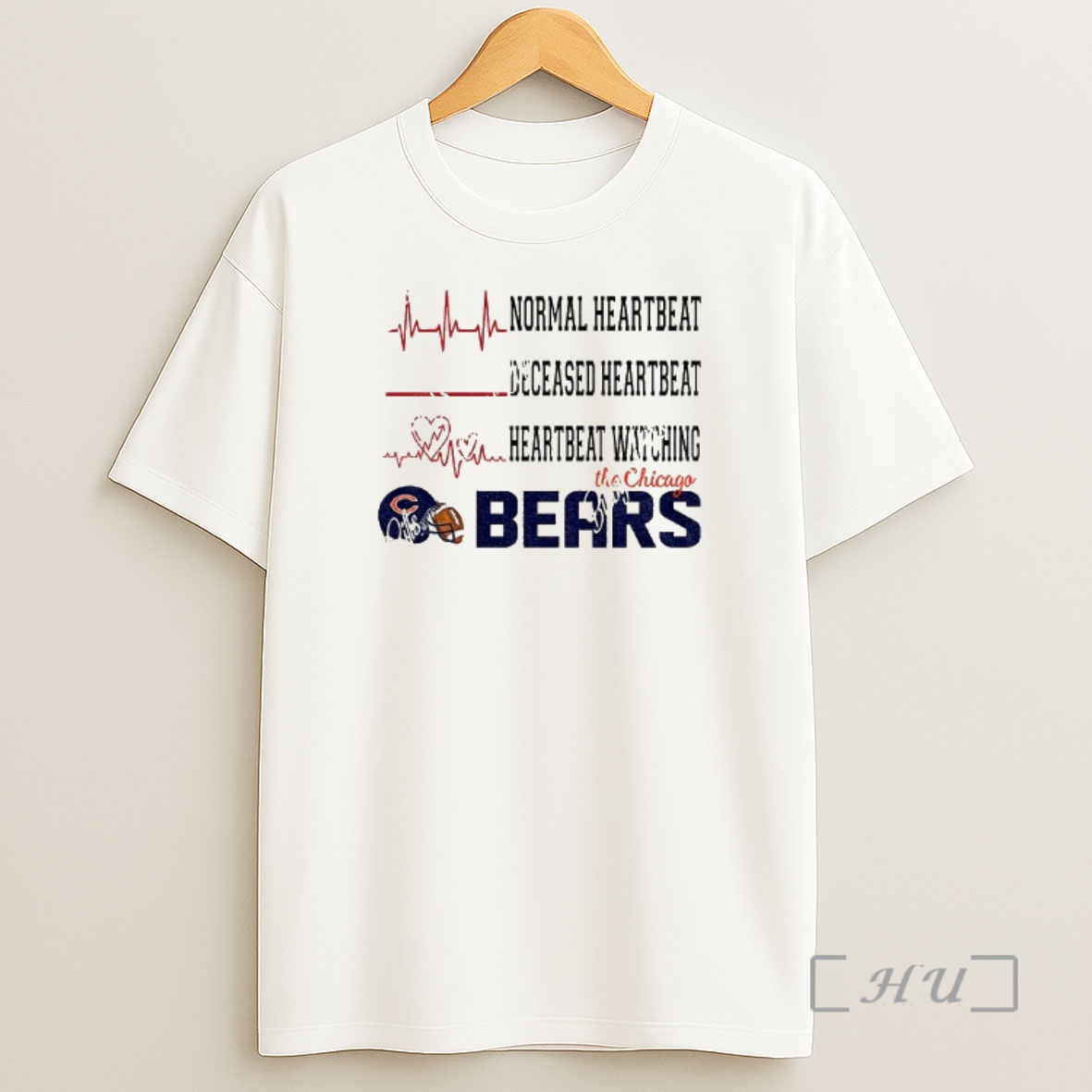 Officials Normal Heartbeat Deceased Heartbeat Heartbeat Watching The Chicago Bears Football Nfl 2025 Premium Shirt Sweatshirt Tee