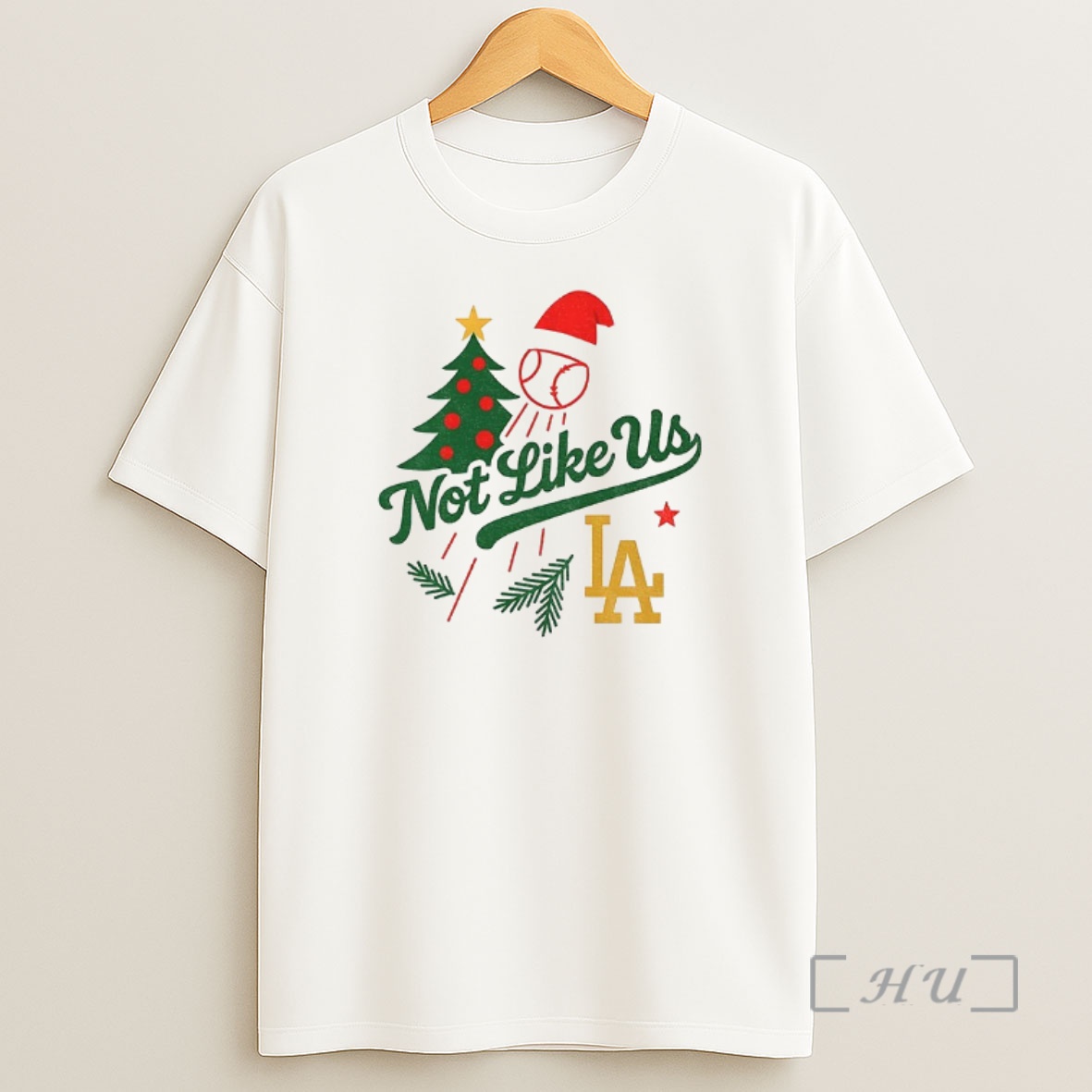 Officials Not Like Us Santa Hat Los Angeles Dodgers Mlb Baseball Merry Christmas Premium Shirt Sweatshirt Tee