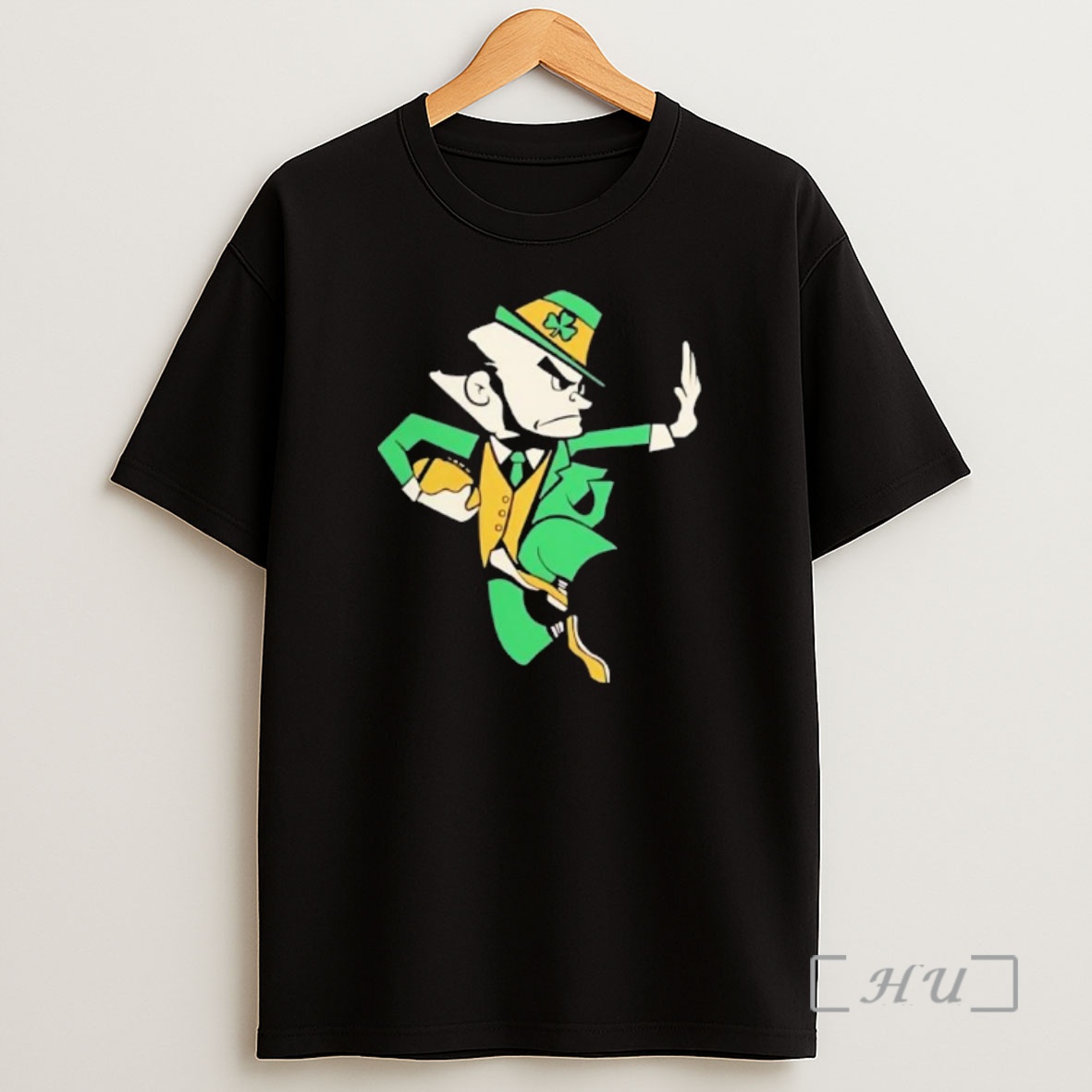 Officials Notre Dame Fighting Irish Leprechaun Mascot Classic Premium Shirt Sweatshirt Tee