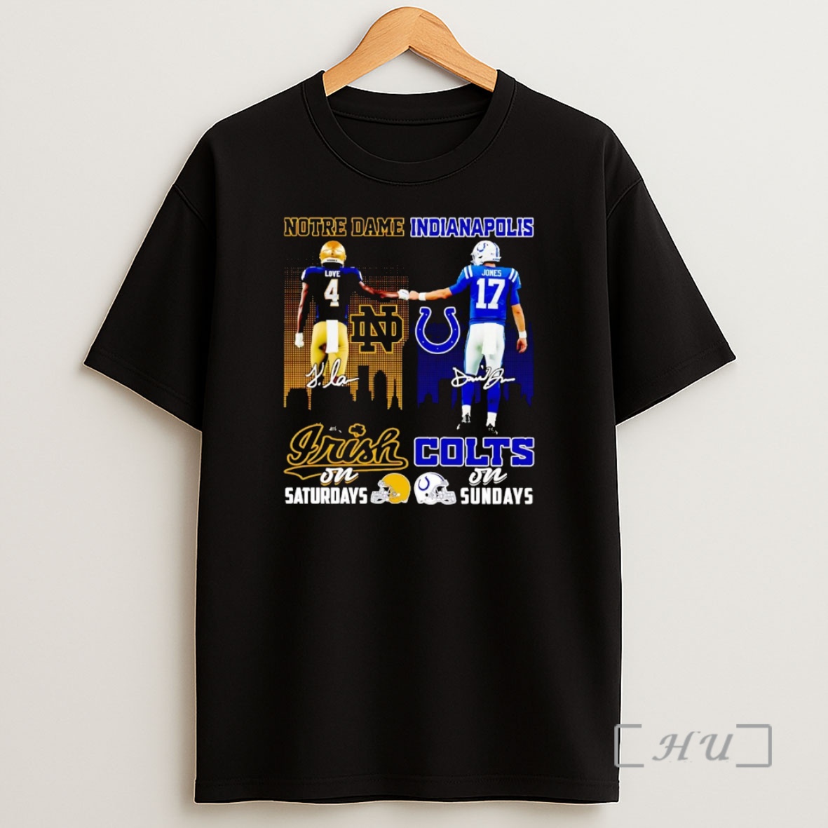 Officials Notre Dame Fighting Irish On Saturdays Indianapolis Colts On Sundays Premium Shirt Sweatshirt Tee