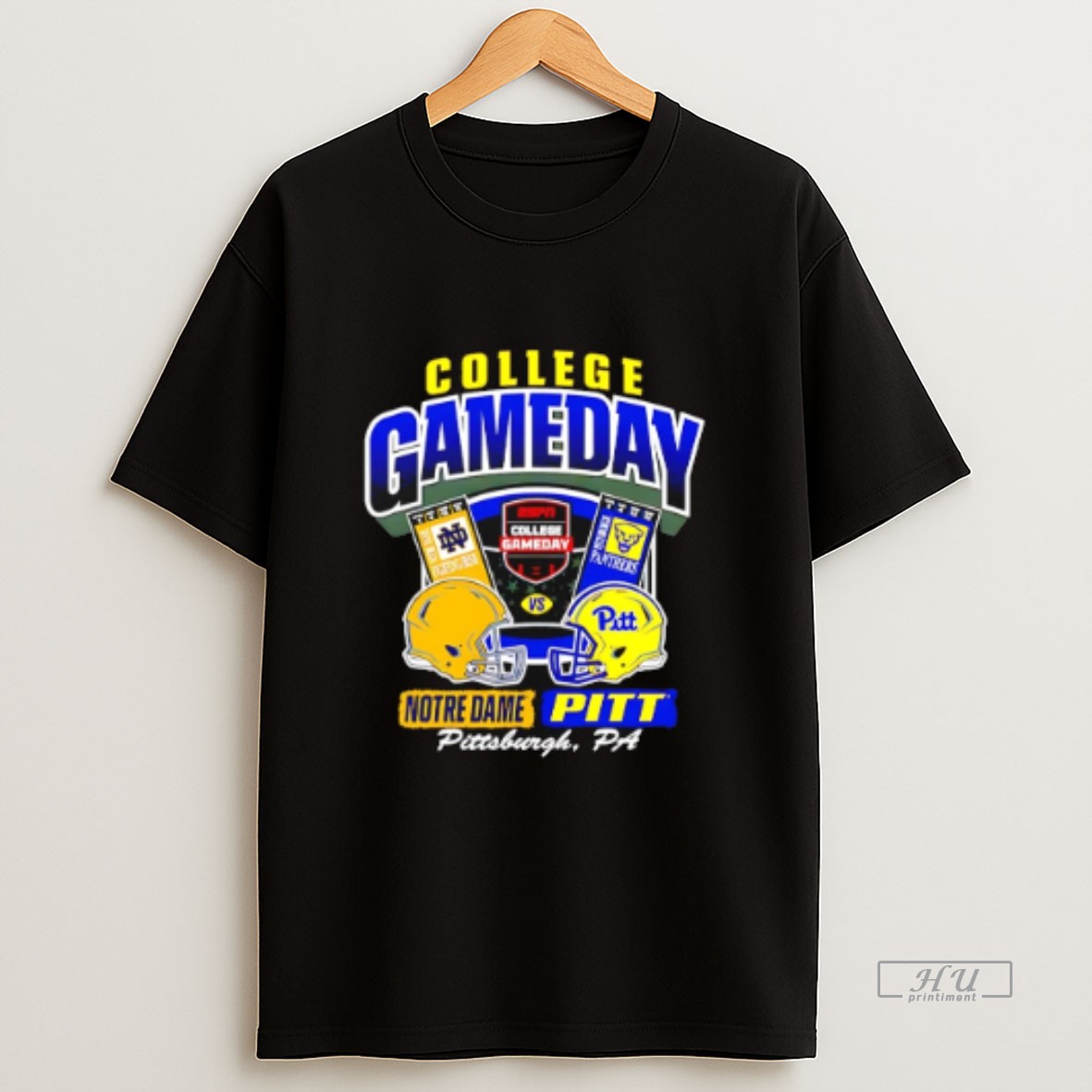 Officials Notre Dame Vs Pittsburgh College Gameday 2025 Ticket Sweatshirt Tee