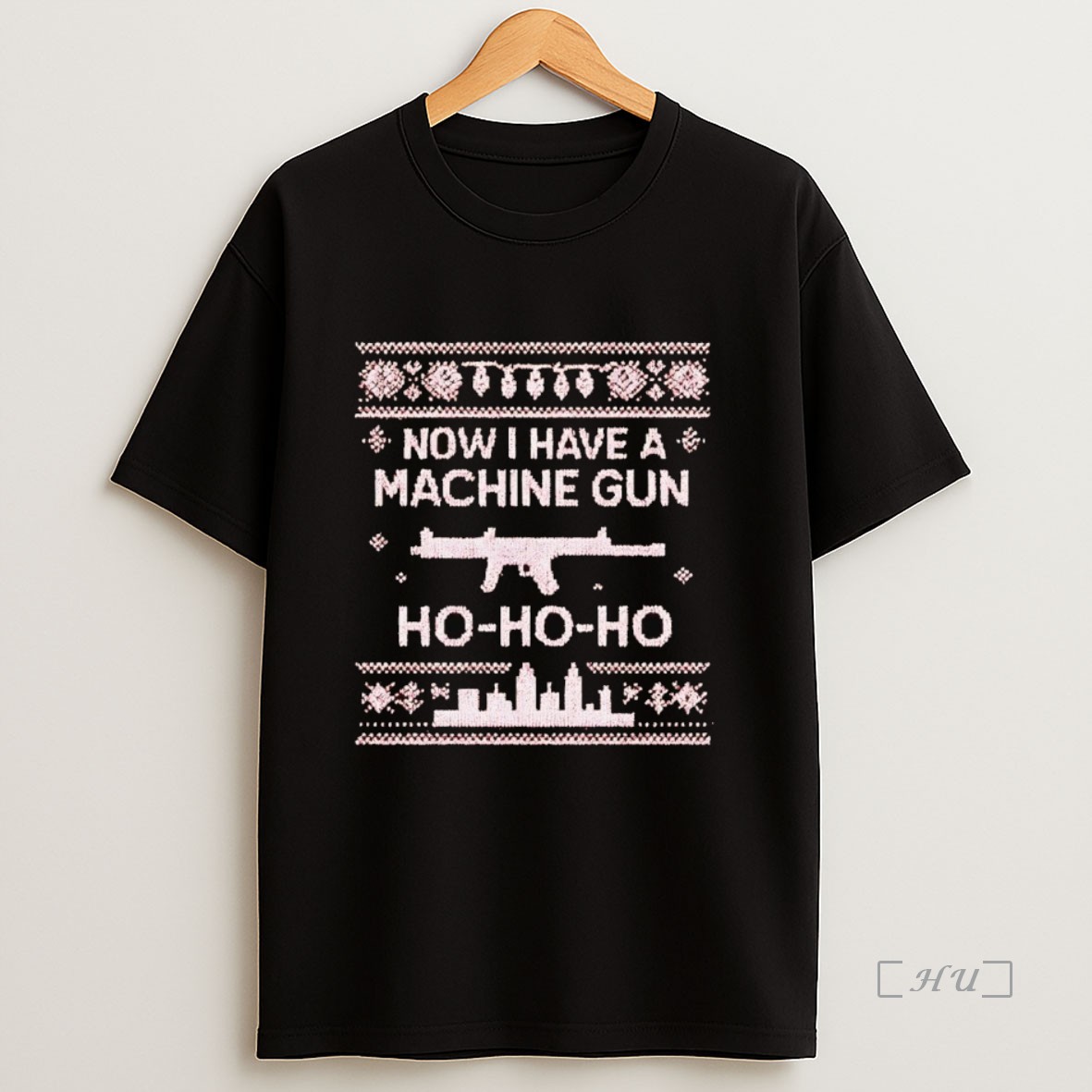 Officials Now I Have A Machine Gun Ho Ho Ho Ugly Christmas Premium Shirt Sweatshirt Tee