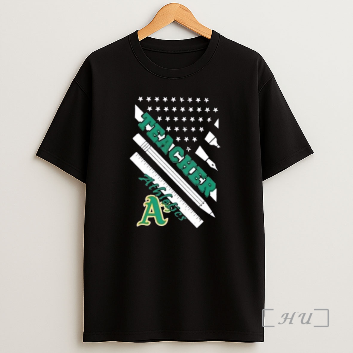 Officials Oakland Athletics Baseball X Teacher American Flag Premium Shirt Sweatshirt Tee