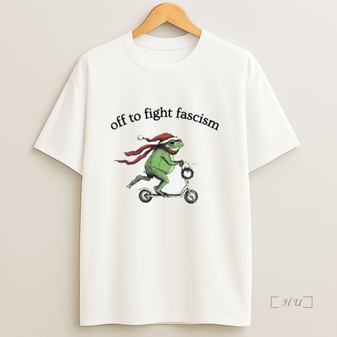Officials Off To Fight Fascism Santa Frog Meme Liberal Christmas Premium Shirt Sweatshirt Tee
