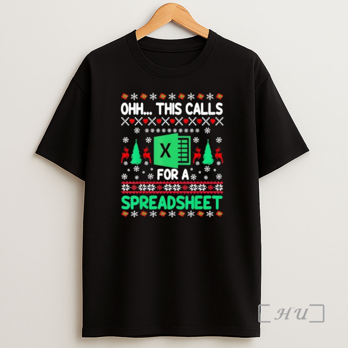 Officials Oh This Calls For A Spreadsheet Christmas Excel Ugly Premium Shirt Sweatshirt Tee