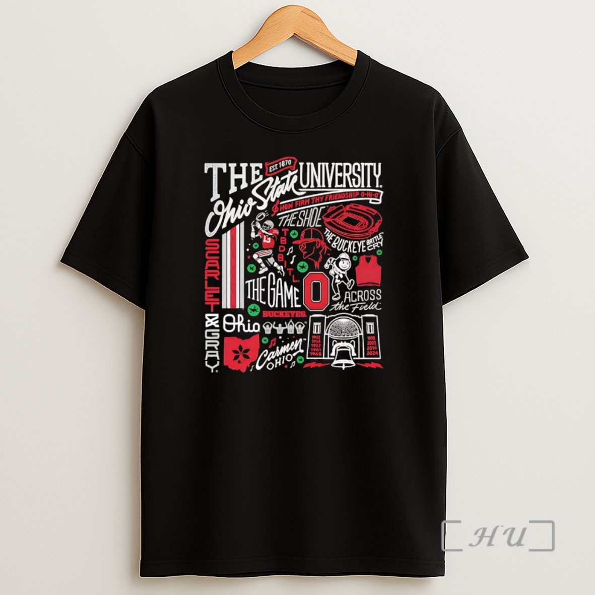 Officials Ohio State Buckeyes Est 1870 Scarlet And Gray Premium Shirt Sweatshirt Tee