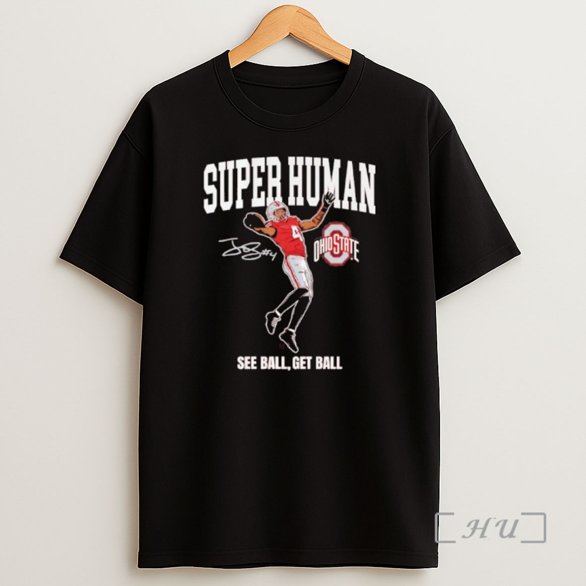 Officials Ohio State Football Jeremiah Smith Superhuman See Ball Get Ball Signature Premium Shirt Sweatshirt Tee