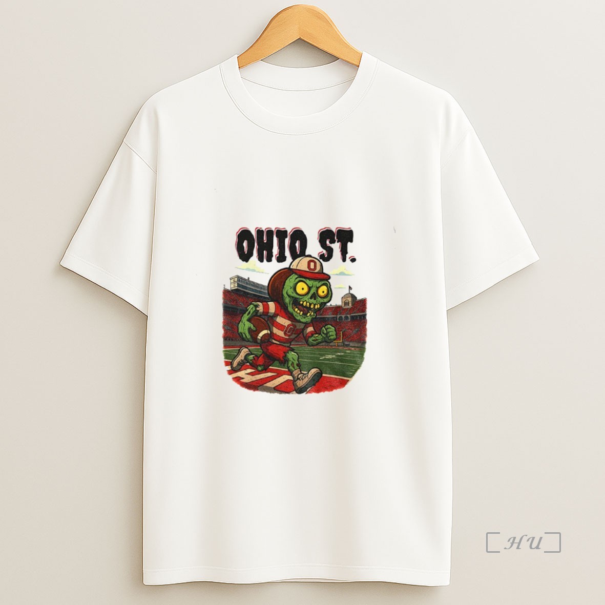 Officials Ohio State Zombified Brutus Ohio State Buckeyes Football Premium Shirt Sweatshirt Tee