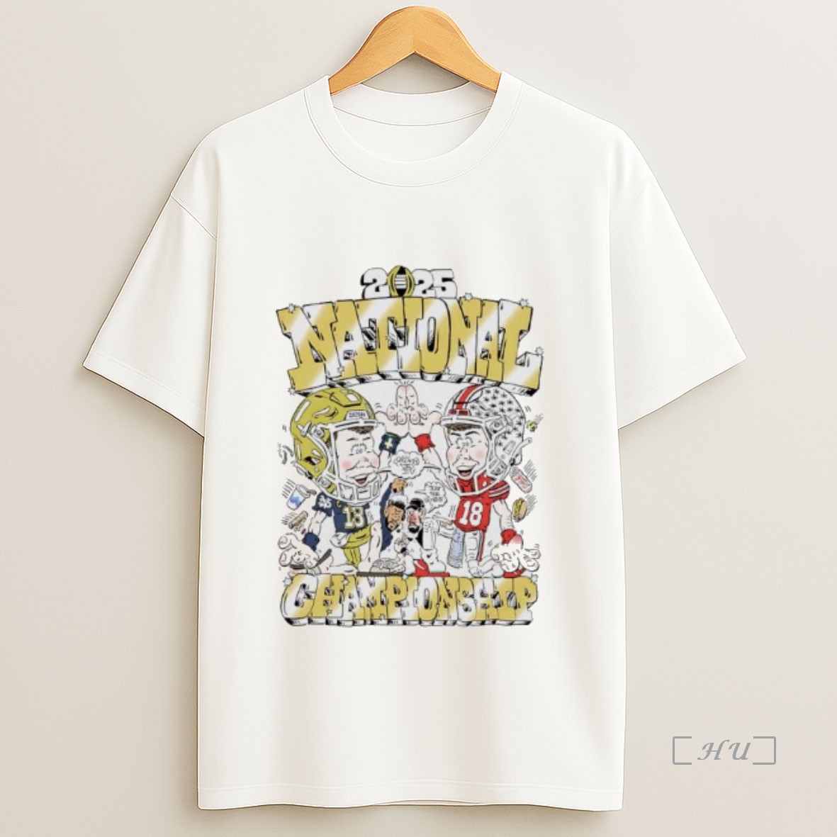 Officials Ohio State Vs Notre Dame 2025 National Championship Caricature Premium Shirt Sweatshirt Tee