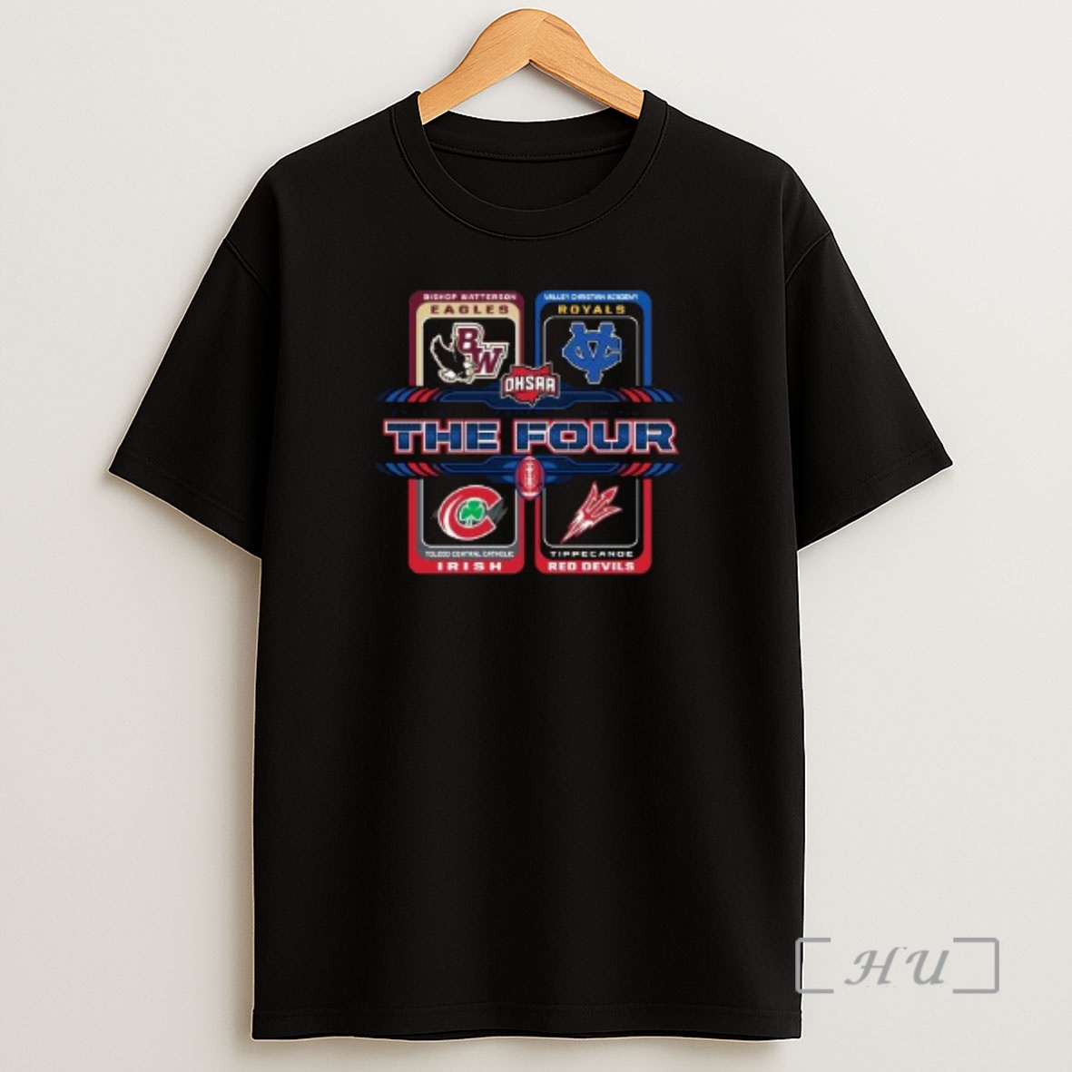 Officials Ohsaa 2025 Div Iii Football Semifinals The Four Logo Circle Black Premium Shirt Sweatshirt Tee