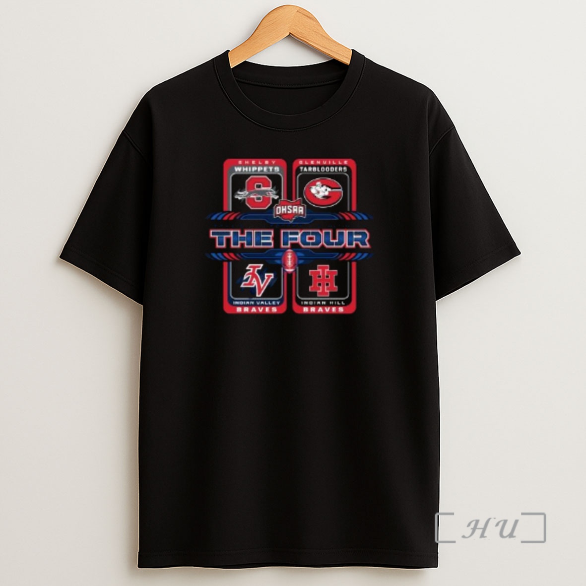 Officials Ohsaa 2025 Div Iv Football Semifinals The Four Logo Circle Black Premium Shirt Sweatshirt Tee
