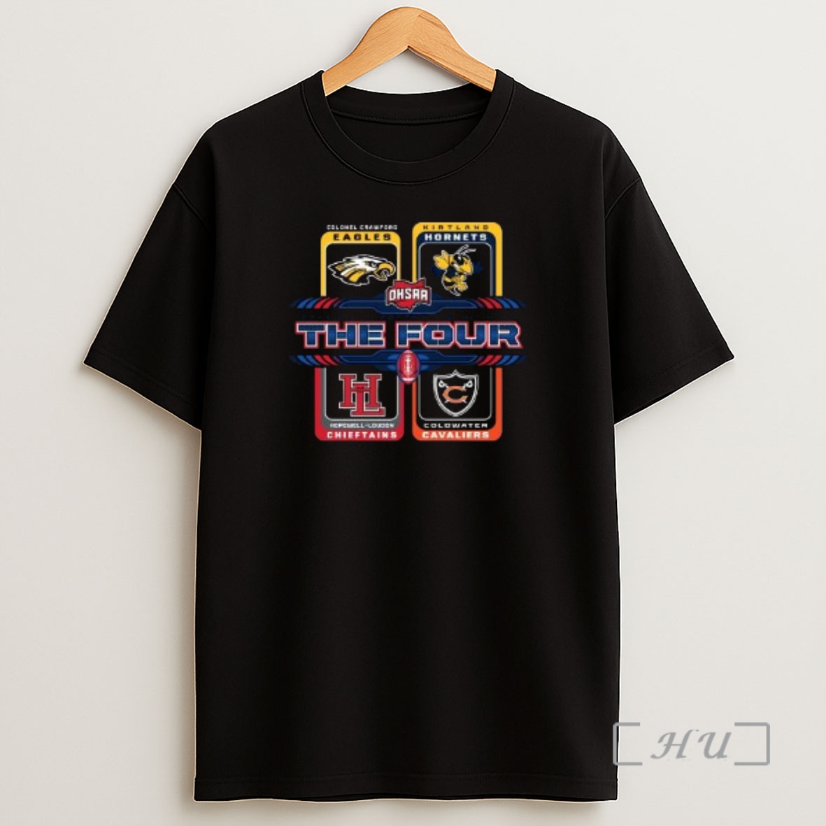 Officials Ohsaa 2025 Div Vi Football Semifinals The Four Logo Circle Black Premium Shirt Sweatshirt Tee