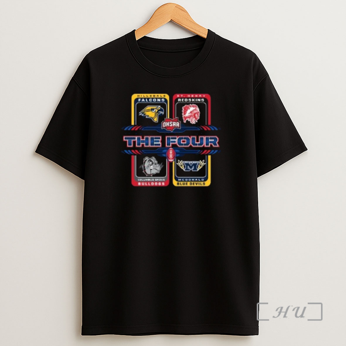 Officials Ohsaa 2025 Div Vii Football Semifinals The Four Logo Circle Black Premium Shirt Sweatshirt Tee