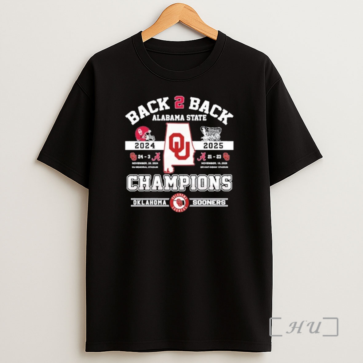 Officials Oklahoma Sooners Back 2 Back Alabama State Champions Premium Shirt Sweatshirt Tee