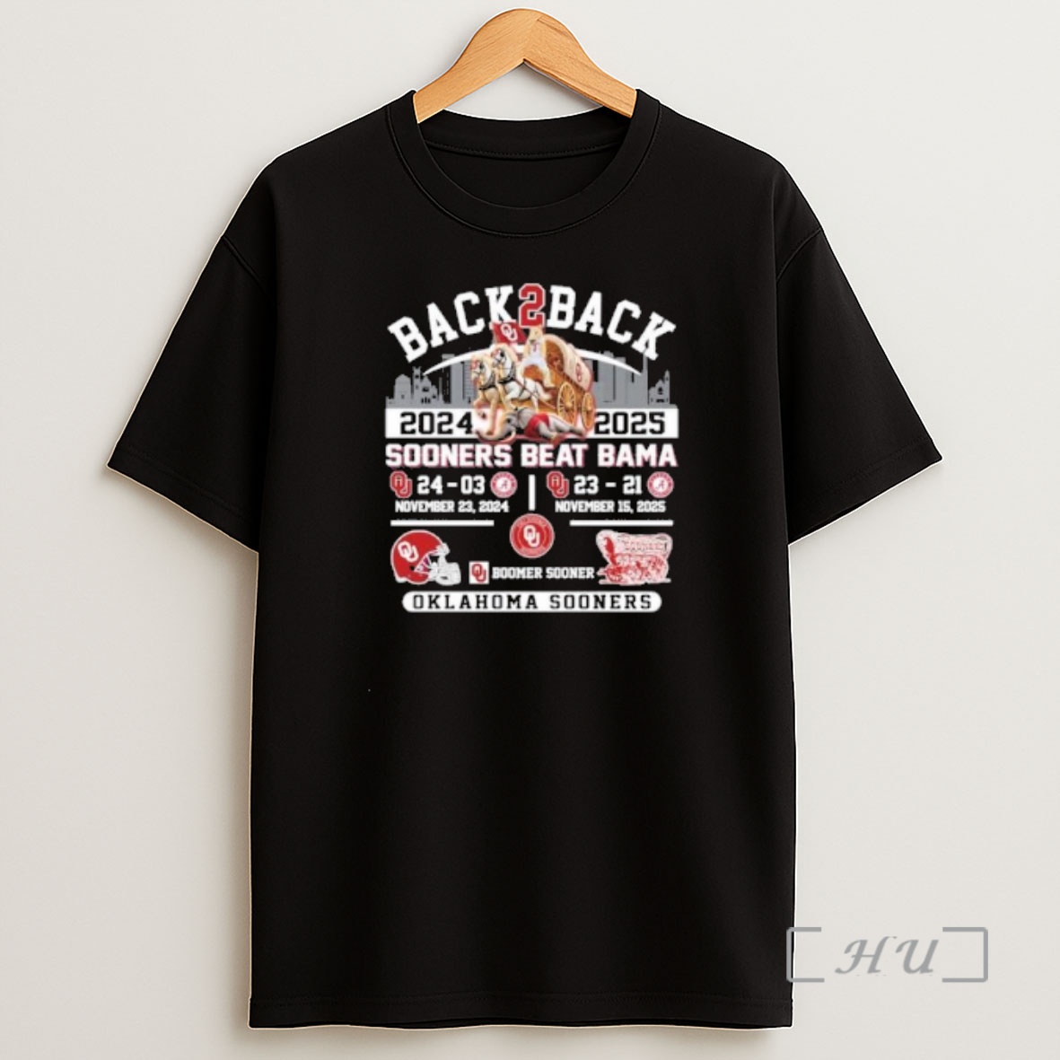 Officials Oklahoma Sooners Back 2 Back Beat Bama Score Premium Shirt Sweatshirt Tee