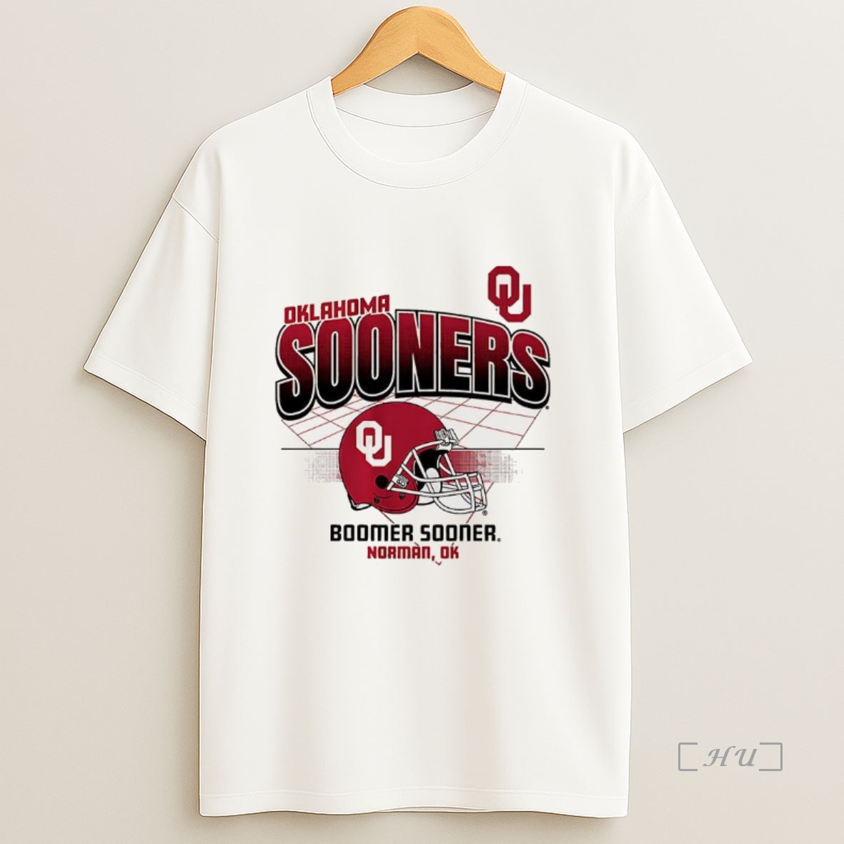 Officials Oklahoma Sooners Football Boomer Sooner Helmet Grid Premium Shirt Sweatshirt Tee