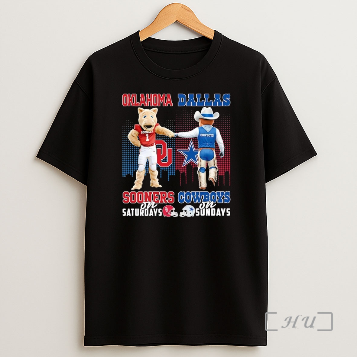 Officials Oklahoma Sooners On Saturdays Dallas Cowboys On Sundays Mascot Premium Shirt Sweatshirt Tee