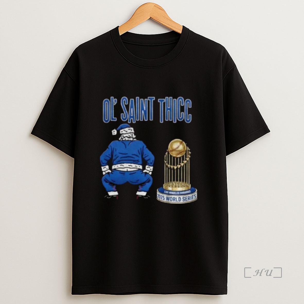 Officials Ol Saint Thicc Santa Los Angeles Dodgers World Series Champions Premium Shirt Sweatshirt Tee