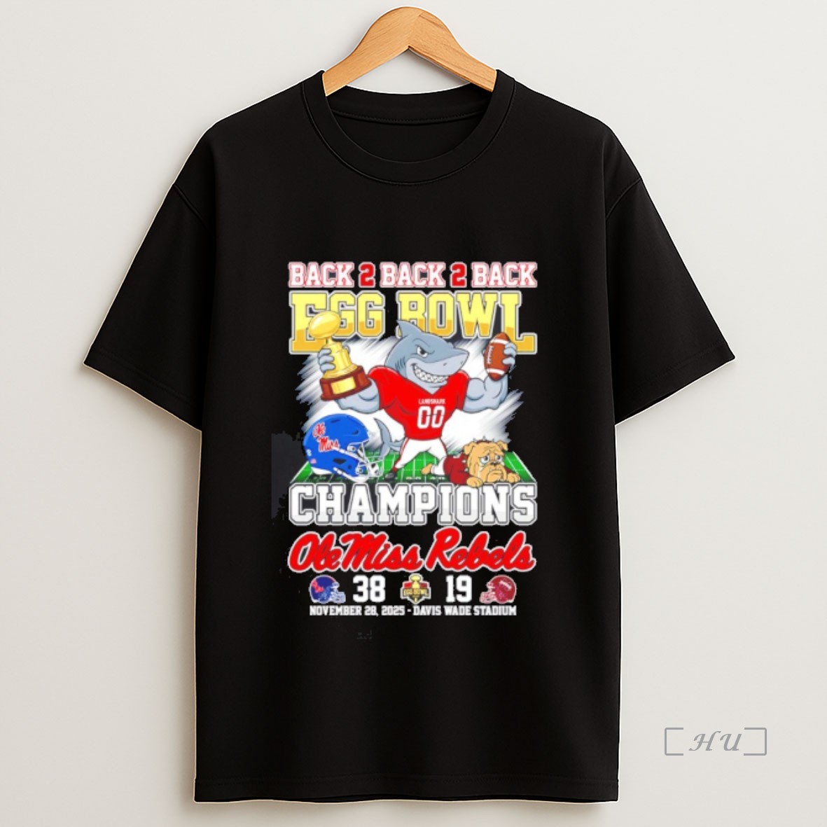Officials Ole Miss Rebels Back2back2back The Egg Bowl Champions 38 19 Mississippi State Premium Shirt Sweatshirt Tee