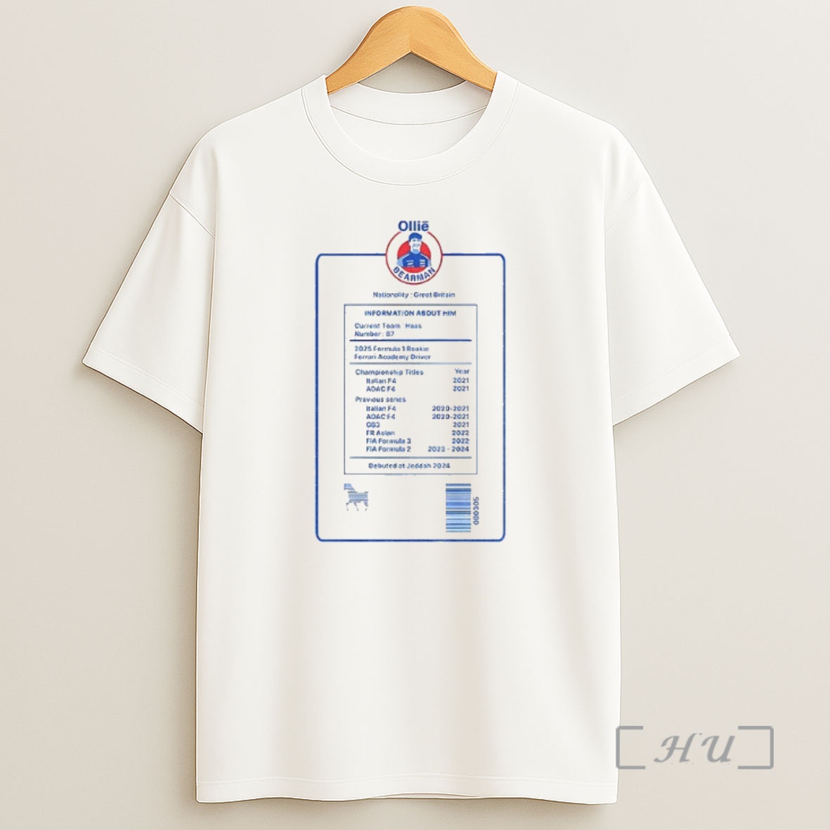 Officials Ollie Bearman Prema Racing Nationality Great Britain Information About Him Premium Shirt Sweatshirt Tee
