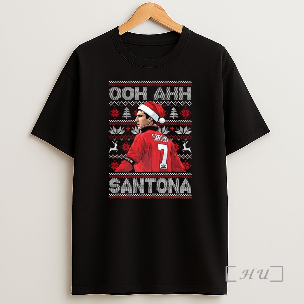 Officials Ooh Ahh Santona Eric Cantona Manchester United Legend Ugly Christmas Premium Shirt Sweatshirt Tee