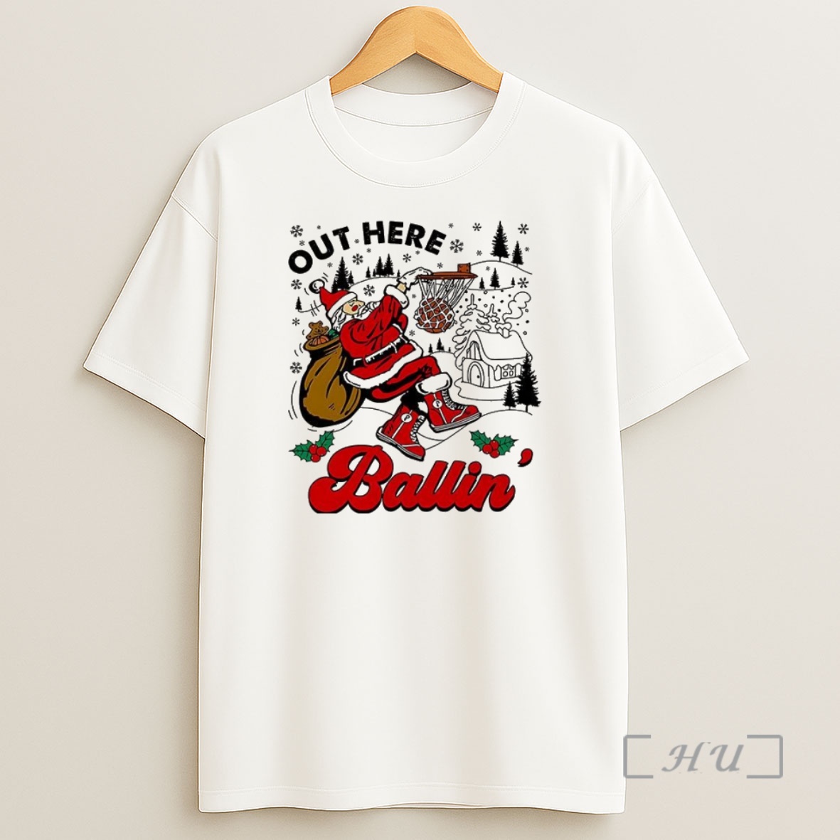 Officials Out Here Ballin Santa Christmas Premium Shirt Sweatshirt Tee