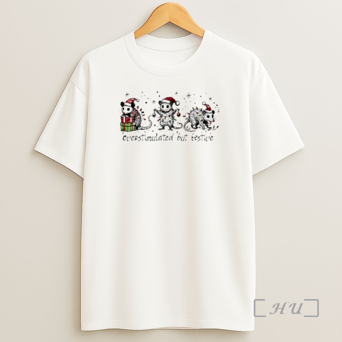 Officials Overstimulated But Festive Graphic Christmas Premium Shirt Sweatshirt Tee