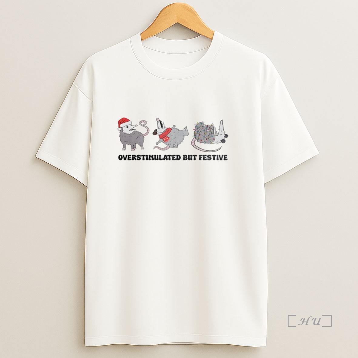 Officials Overstimulated But Festive Possum Christmas Premium Shirt Sweatshirt Tee