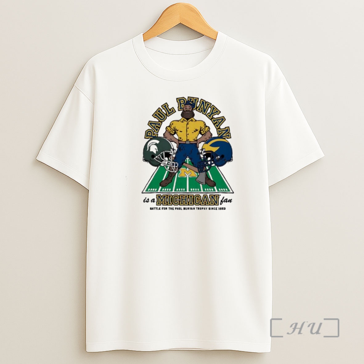Officials Paul Bunyan Michigan State And Wolverines Helmet Premium Shirt Sweatshirt Tee