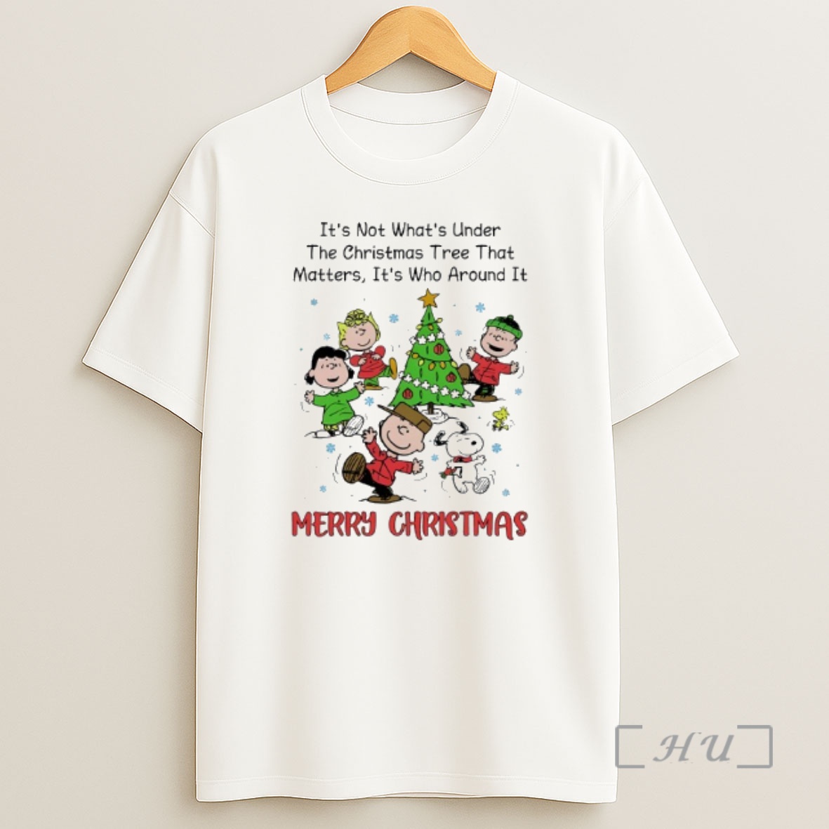 Officials Peanuts Its Not Whats Under The Christmas Tree That Matters Its Who Around It Premium Shirt Sweatshirt Tee