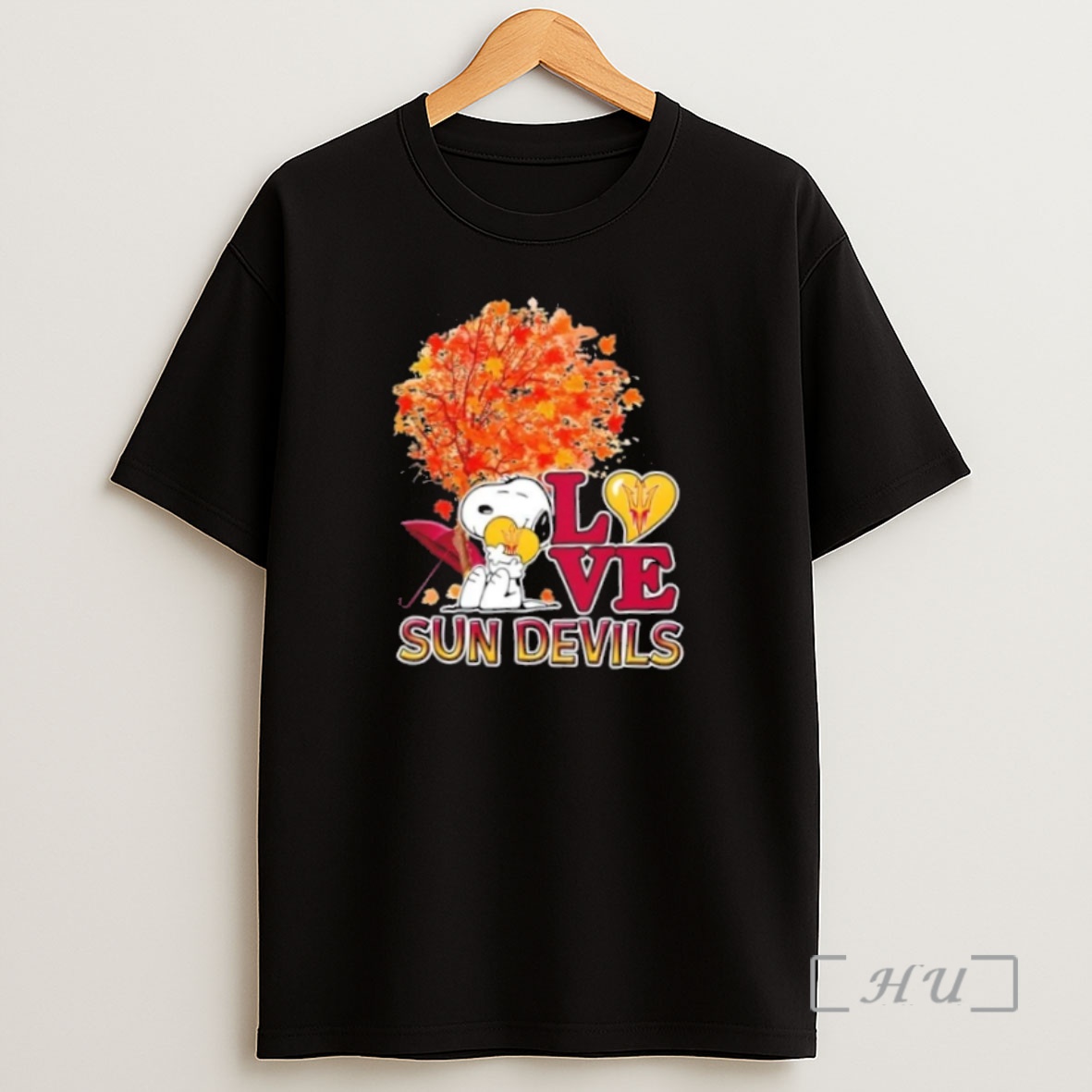 Officials Peanuts Snoopy Hug Heart I Love Arizona State Sun Devils Premium Shirt Sweatshirt Tee