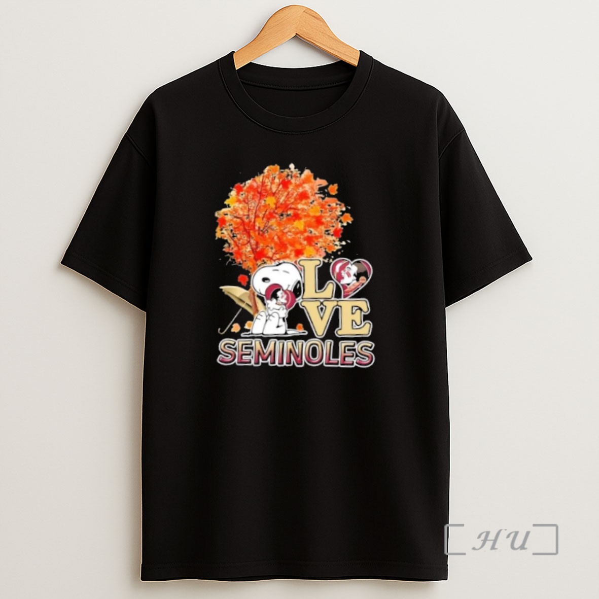 Officials Peanuts Snoopy Hug Heart I Love Florida State Seminoles Premium Shirt Sweatshirt Tee
