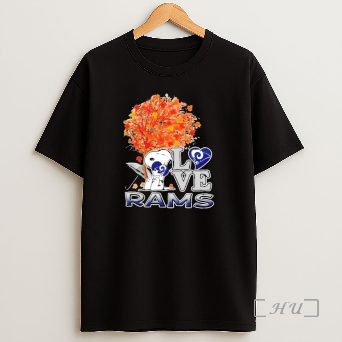 Officials Peanuts Snoopy Hug Heart I Love Los Angeles Rams Premium Shirt Sweatshirt Tee