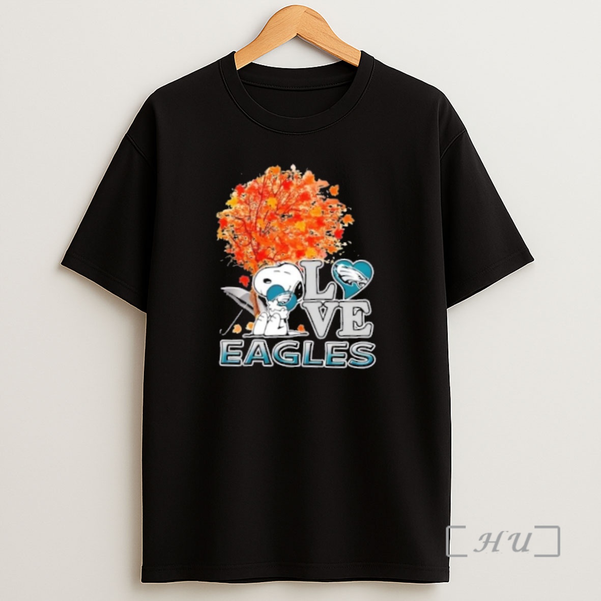 Officials Peanuts Snoopy Hug Heart I Love Philadelphia Eagles Premium Shirt Sweatshirt Tee