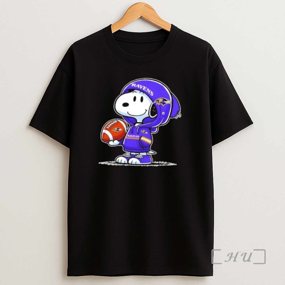 Officials Peanuts Snoopy Wearing Baltimore Ravens And Smilling At Fans Premium Shirt Sweatshirt Tee