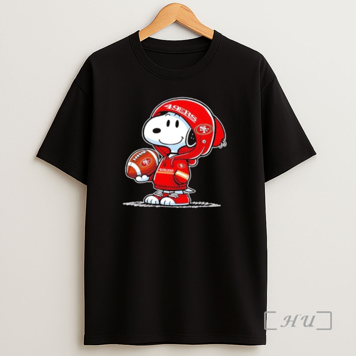 Officials Peanuts Snoopy Wearing San Francisco 49ers And Smilling At Fans Premium Shirt Sweatshirt Tee