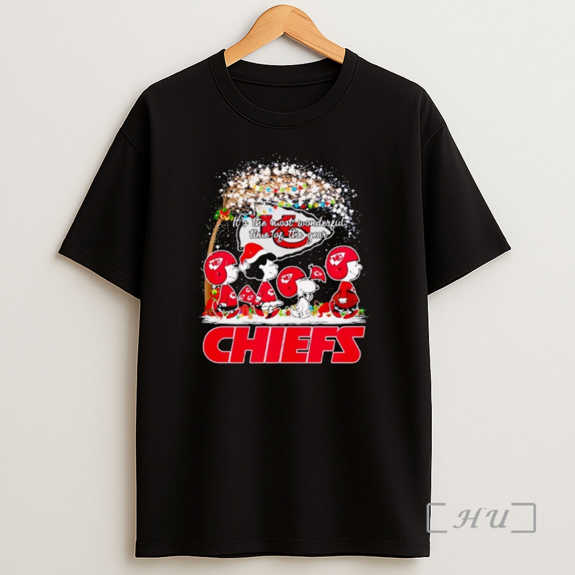 Officials Peanuts Characters Kansas City Chiefs Its The Most Wonderful Time Of The Year Premium Shirt Sweatshirt Tee