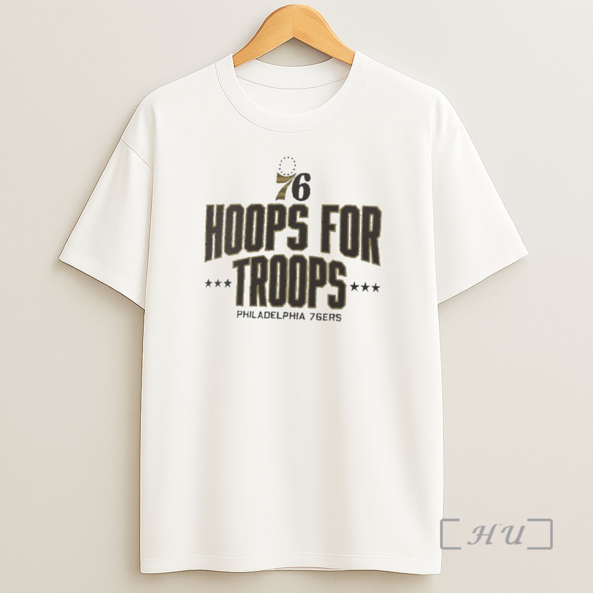 Officials Philadelphia 76ers Nba Hoops For Troops Premium Shirt Sweatshirt Tee