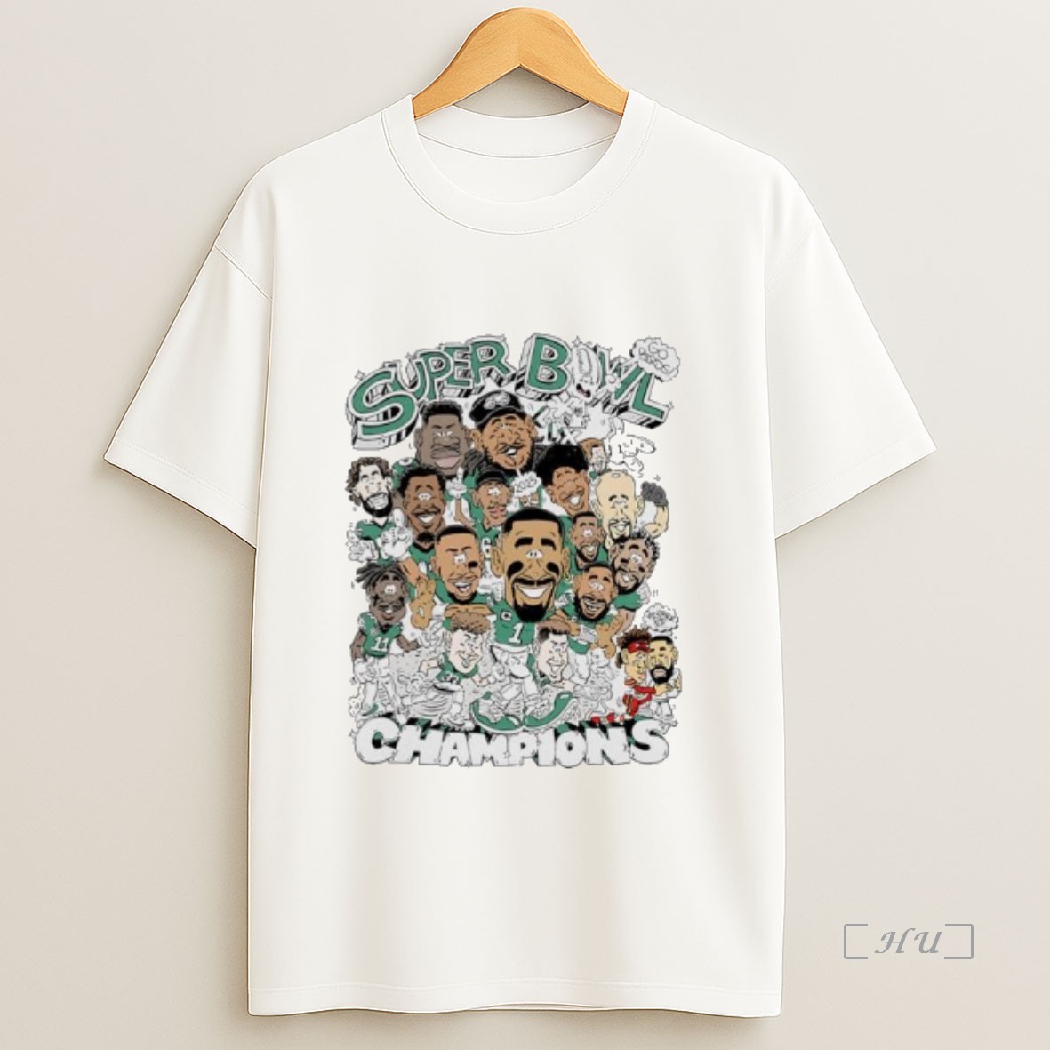 Officials Philadelphia Eagles 2025 Super Bowl Champions Graphic Caricature Premium Shirt Sweatshirt Tee