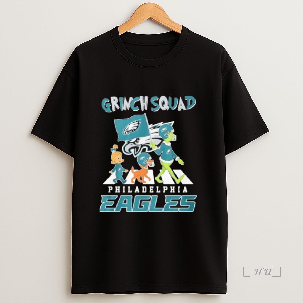 Officials Philadelphia Eagles Grinch Squad Abbey Road Christmas Premium Shirt Sweatshirt Tee