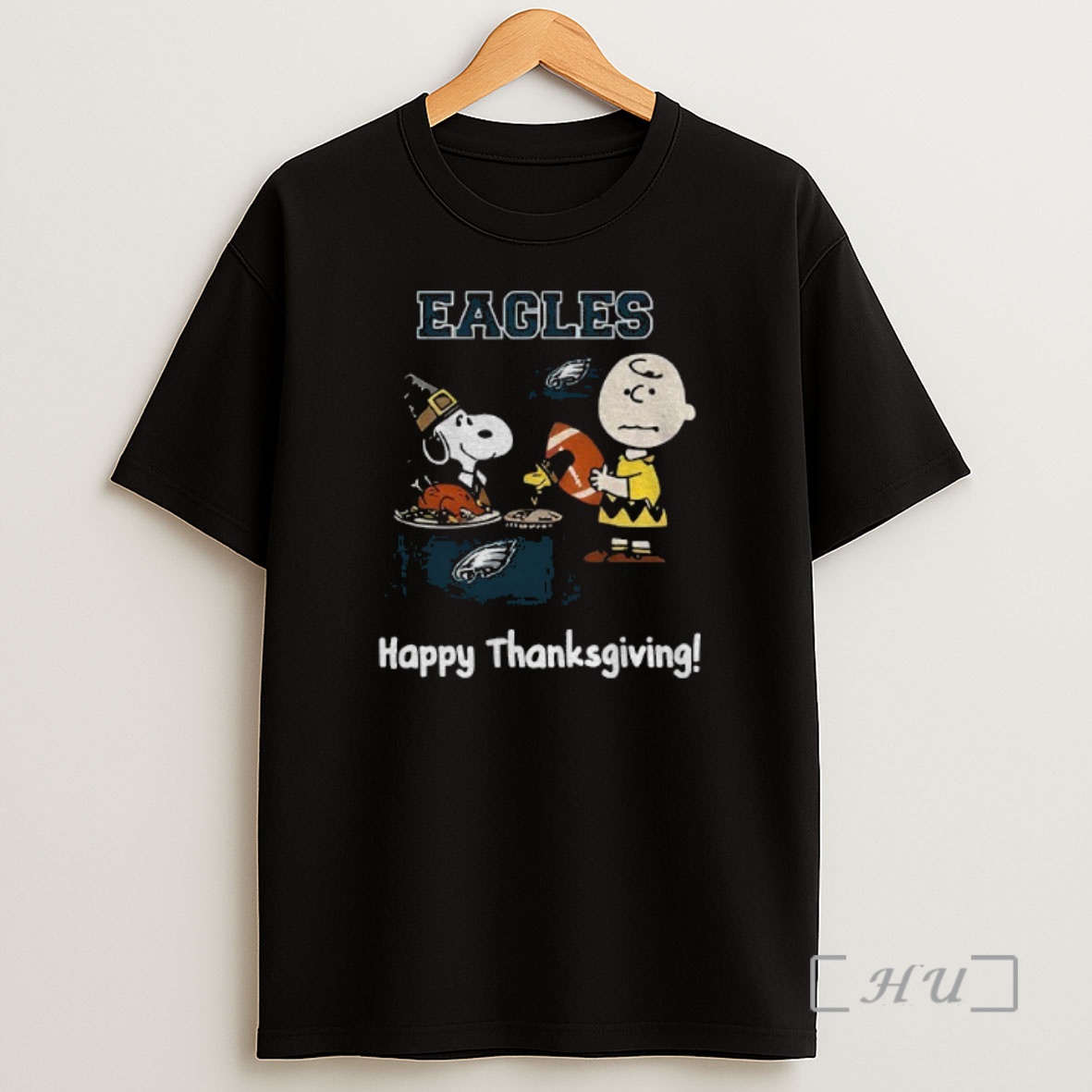 Officials Philadelphia Eagles Thanksgiving With Snoopy And Charlie Brown Nfl Premium Shirt Sweatshirt Tee