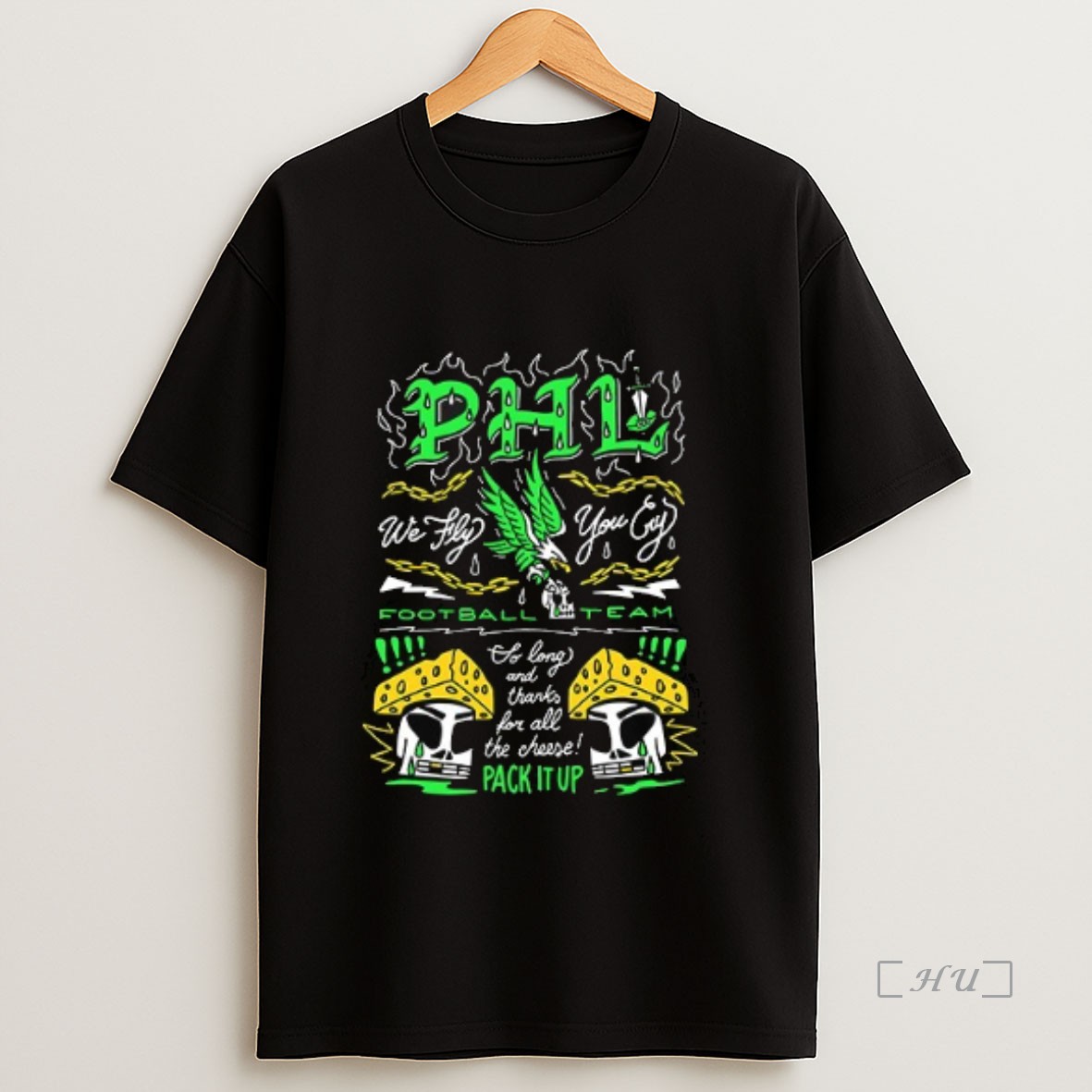 Officials Philadelphia Eagles Vs Green Bay Packers We Fly You Cry So Long And Thanks For All The Cheese Premium Shirt Sweatshirt Tee