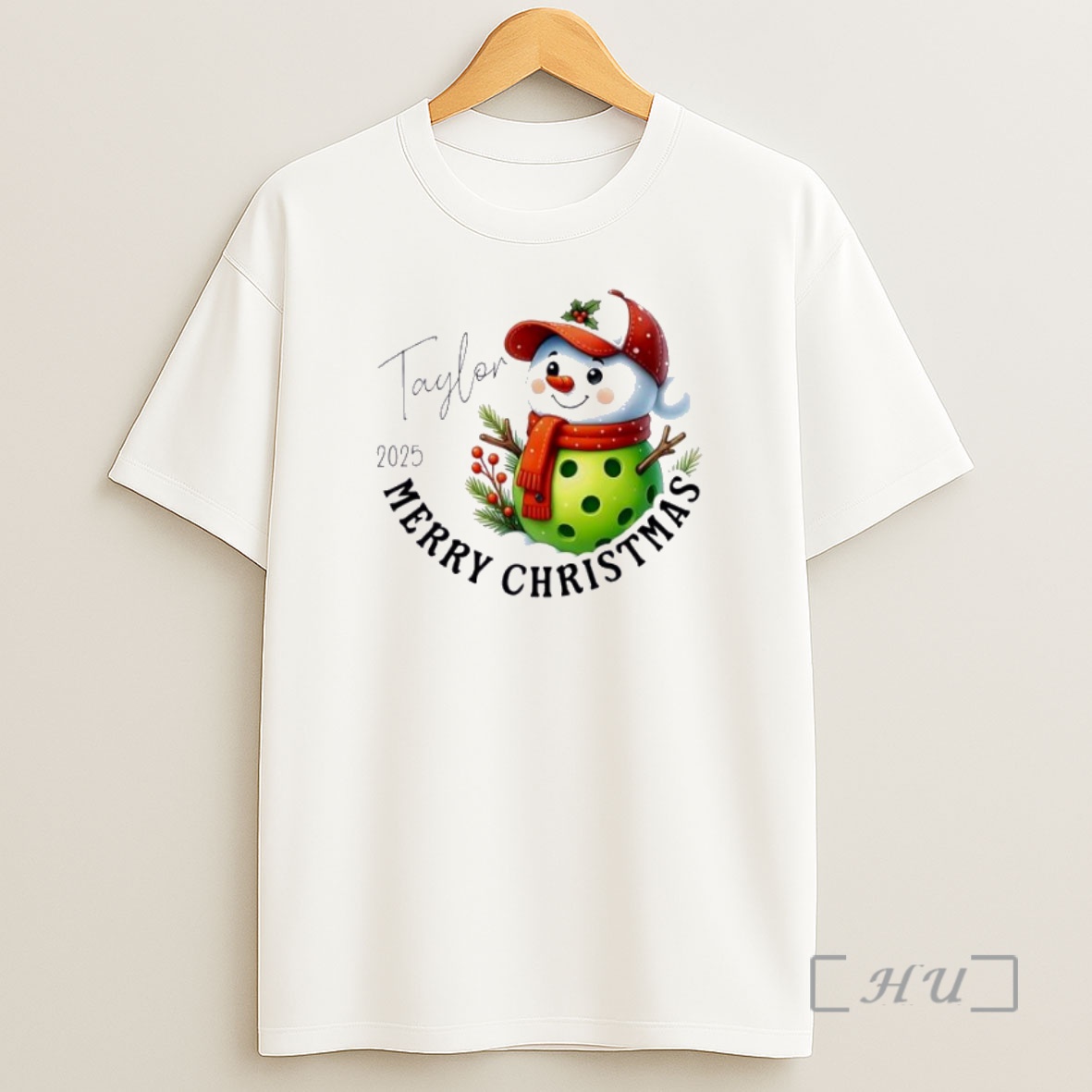 Officials Pickleball Snowman Merry Christmas 2025 Personalized Ornaments White Premium Shirt Sweatshirt Tee