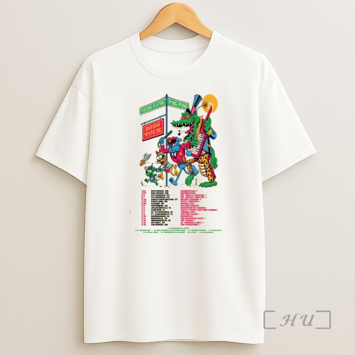 Officials Pigeons Playing Ping Pong Gig 2026 Tour Premium Shirt Sweatshirt Tee